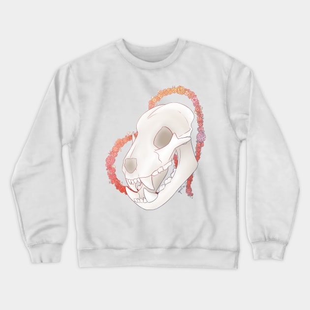 Leo Skull - Full Colour Crewneck Sweatshirt by Qur0w